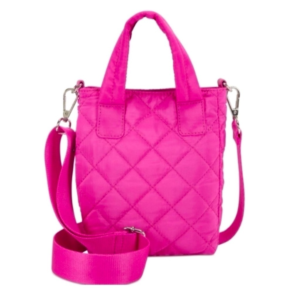 INC International Concepts Nylon Rachell Quilted Mini Crossbody, Pink, NWT​​​​
